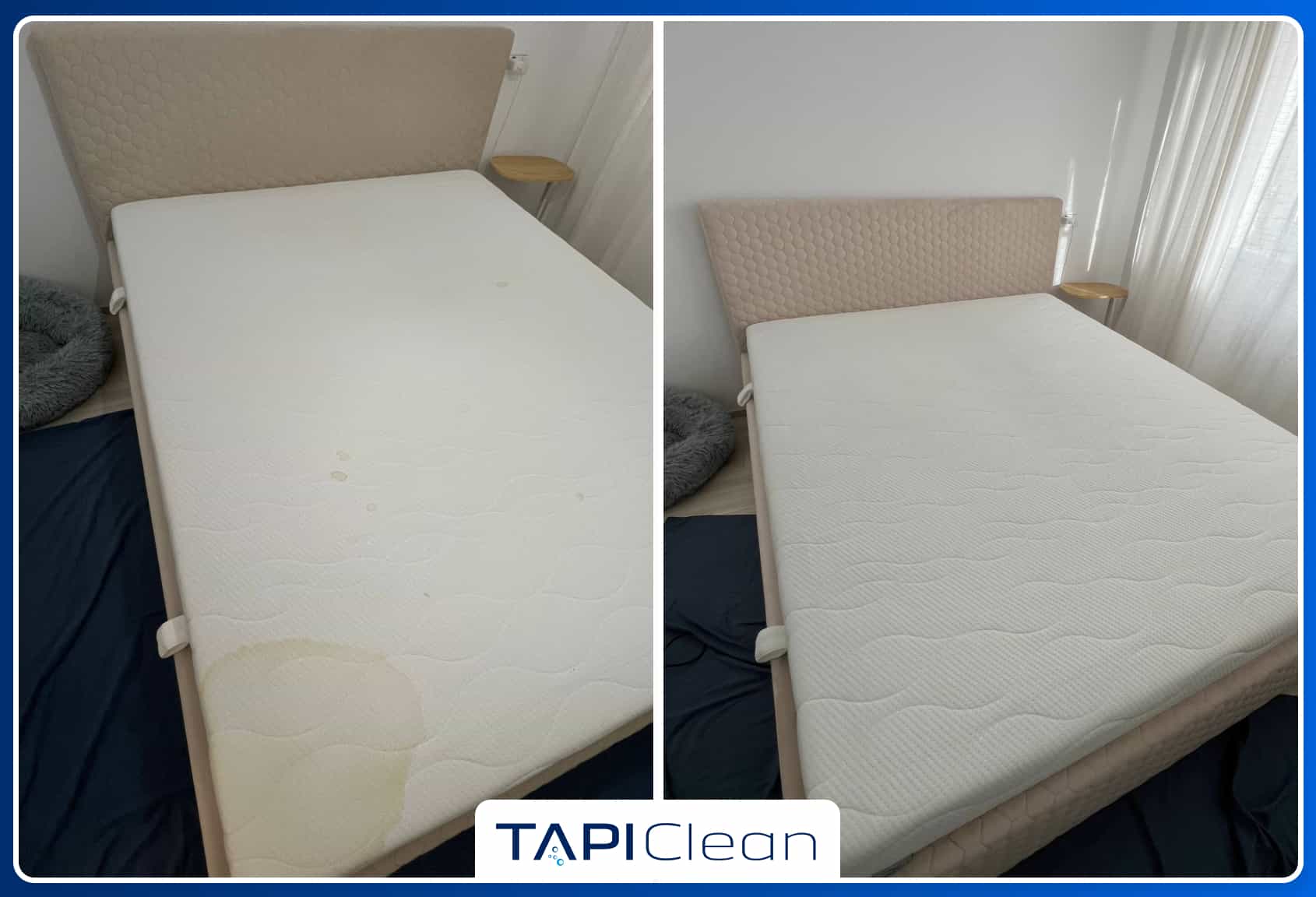 Before/After curățare saltea